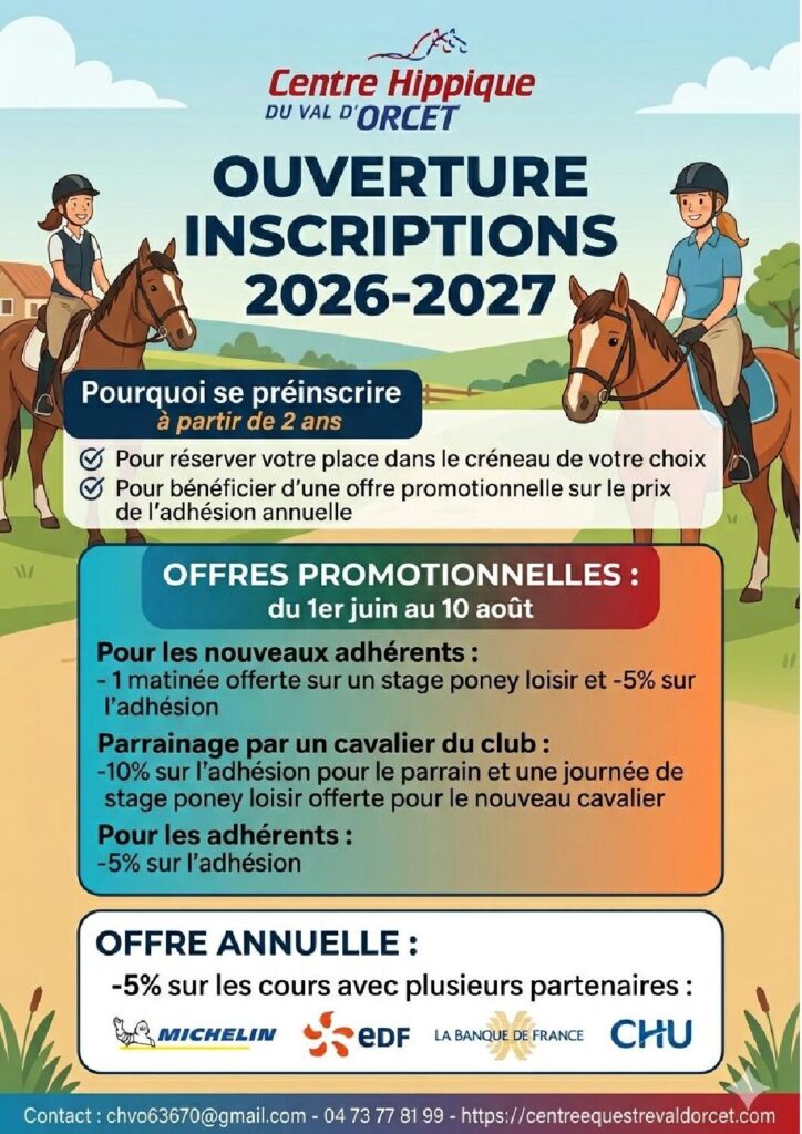 Affiche inscriptions 2026 2027 pdf